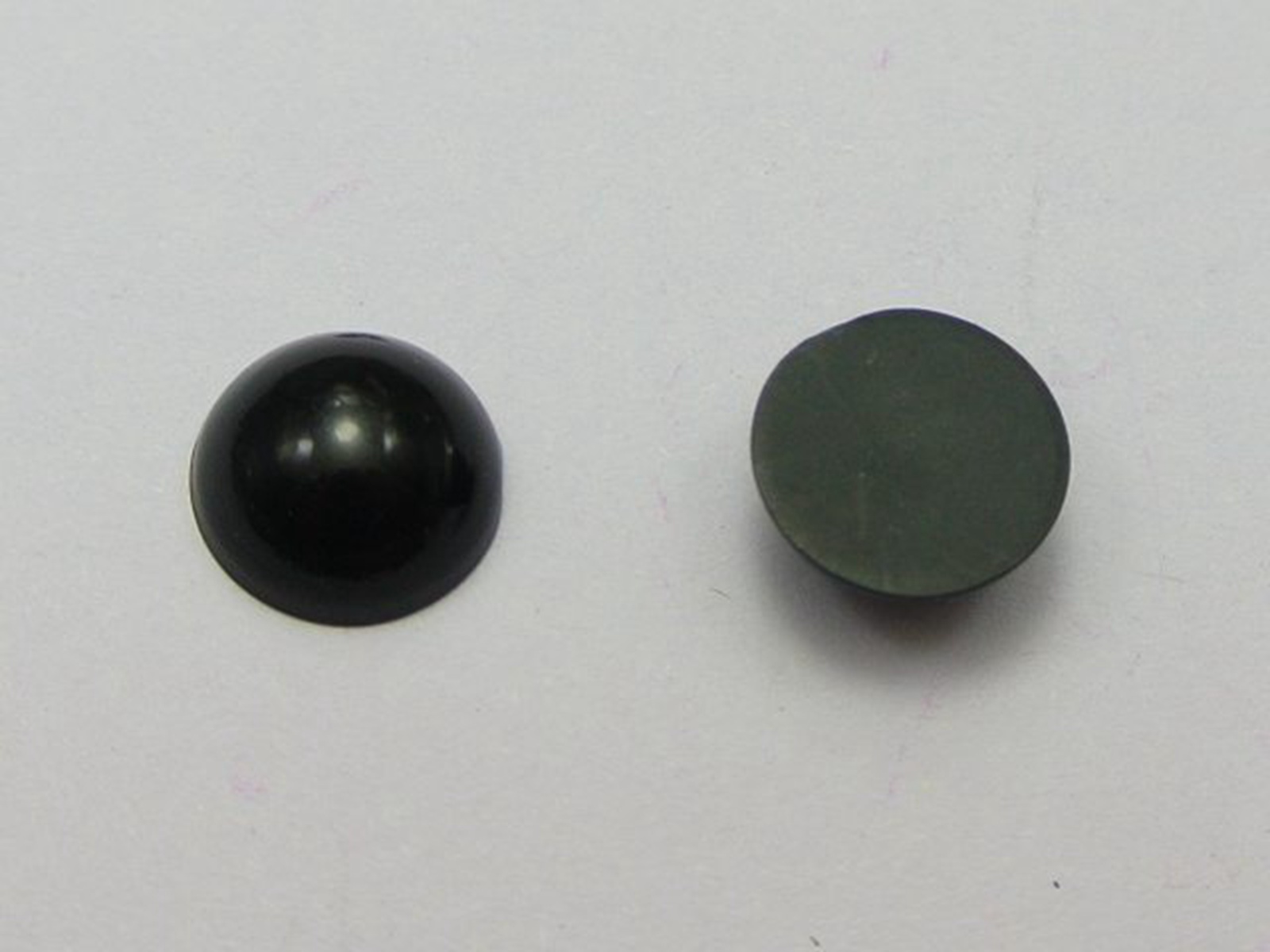 200 Black Half Pearl Bead 10mm Flat Back Gem Scrapbook Craft