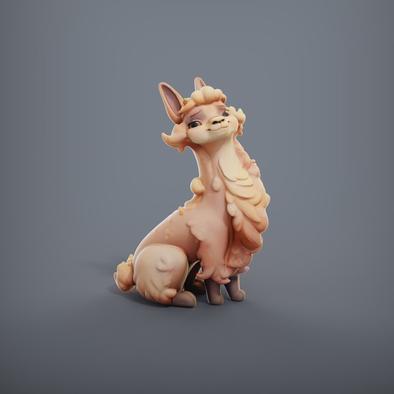 Dungeons & Dragons -HD Resin Print Druid Wildshape - Medium Beast Llama / Alpaca