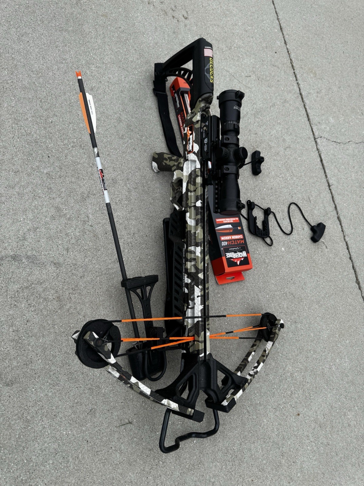 Wicked Ridge Raider 400 De-Cock Rope Sled Adjustable Stock Tenpoint Range Scope