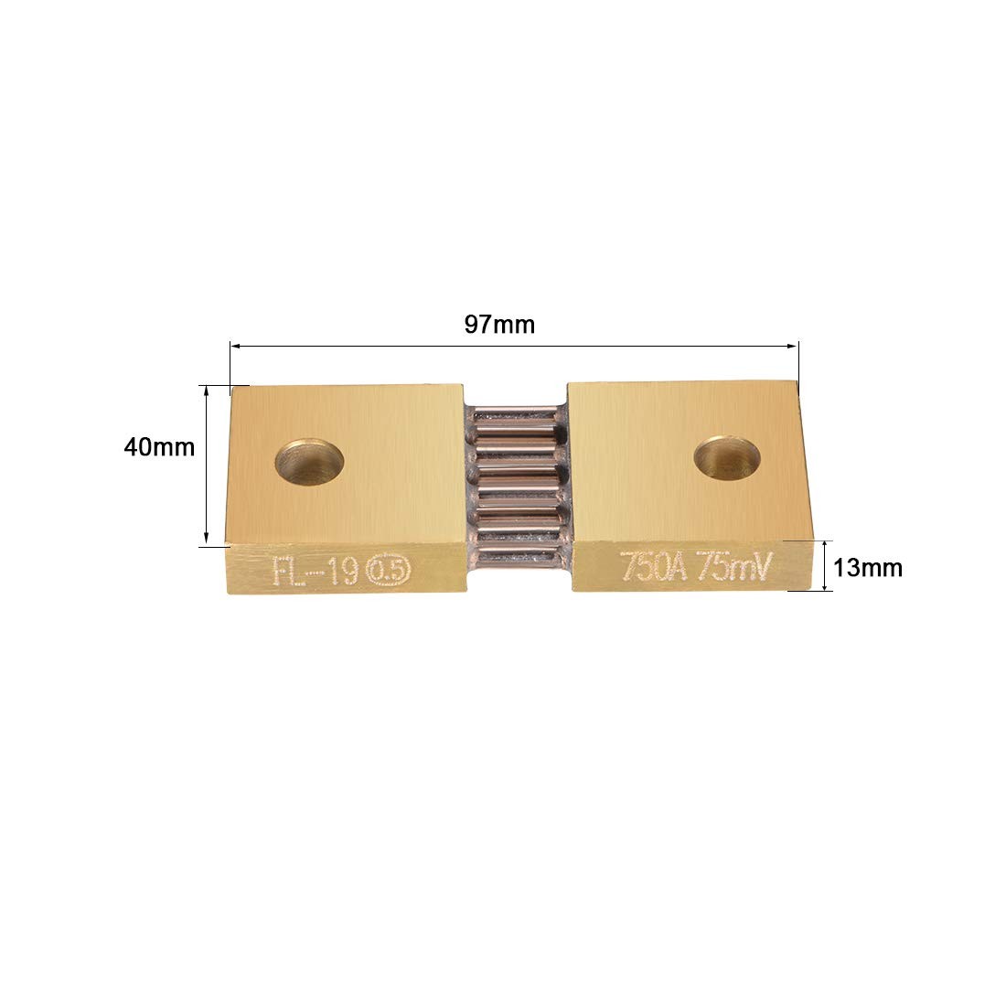 uxcell Shunt Resistor 750A 75mV for DC Current Ammeter Analog Panel Meter...