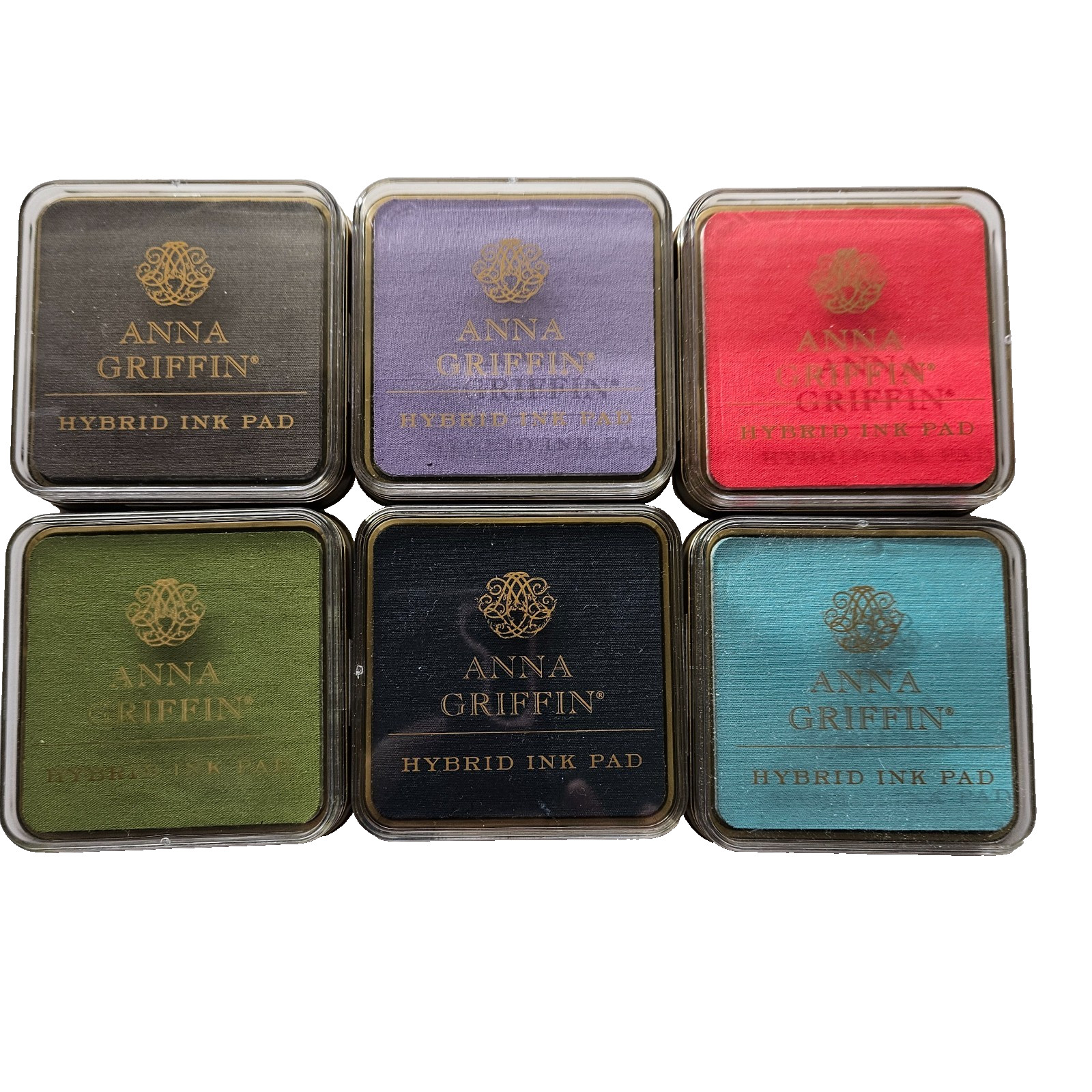 Anna Griffin Perfect Palette Hybrid Ink Stamp Pads Lot of 6