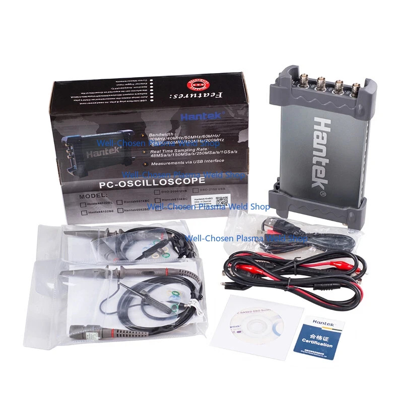 Hantek6074BC Auto Digital Diagnostic Oscilloscope USB 1GSa/s 70MHz 4CH Free Ship