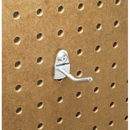 Triton Products 71123 1 In. Single Rod 30 Degree Bend Steel Pegboard Hook For