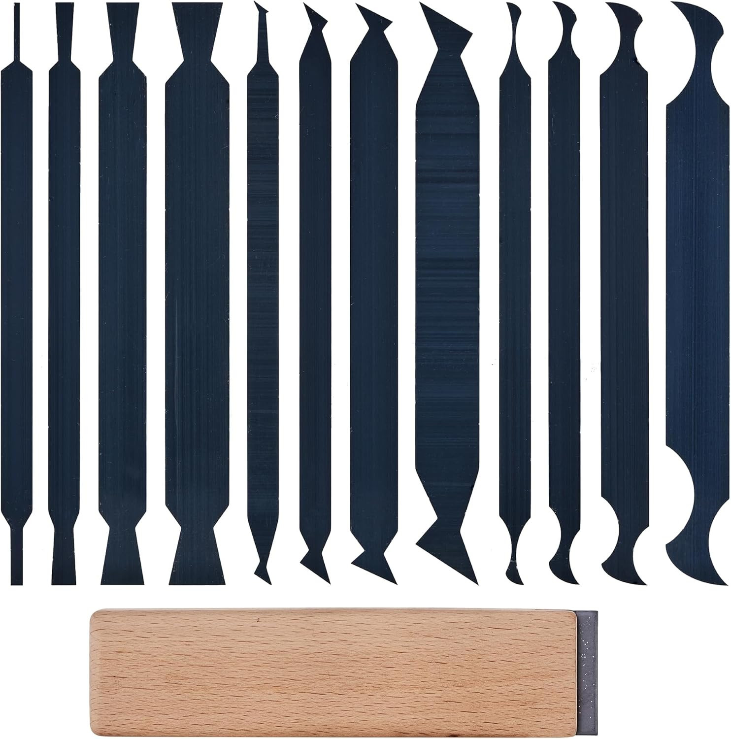 New Cabinet Scraper Cards and Cabinet Scraper Burnisher with 12 Piece Multi-Shap