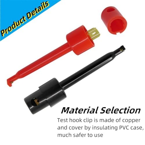 12 Pcs Test Hook Clips Multimeter Test Kit Grabber Test Probe for Wire