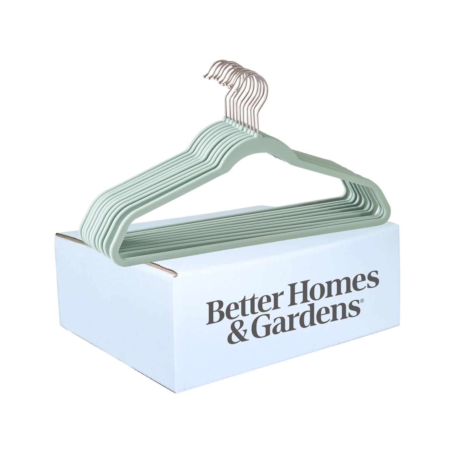 Rubber Hangers Non-Slip Clothing Hangers 30 Value Pack Green River Rubberized