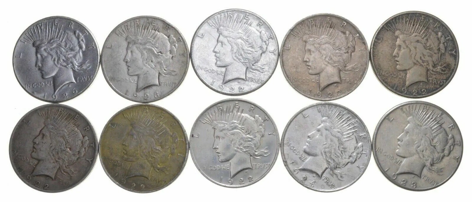 (1) Cull 1922-1925 P/D/S Peace Silver Dollar 90% Eagle Collection Bulk Lot