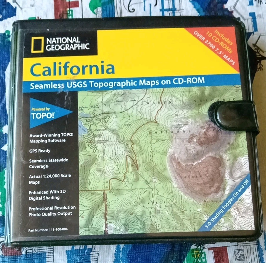 National Geographic TOPO! California Seamless USGS Topographic Maps CD-ROM 2.7.7
