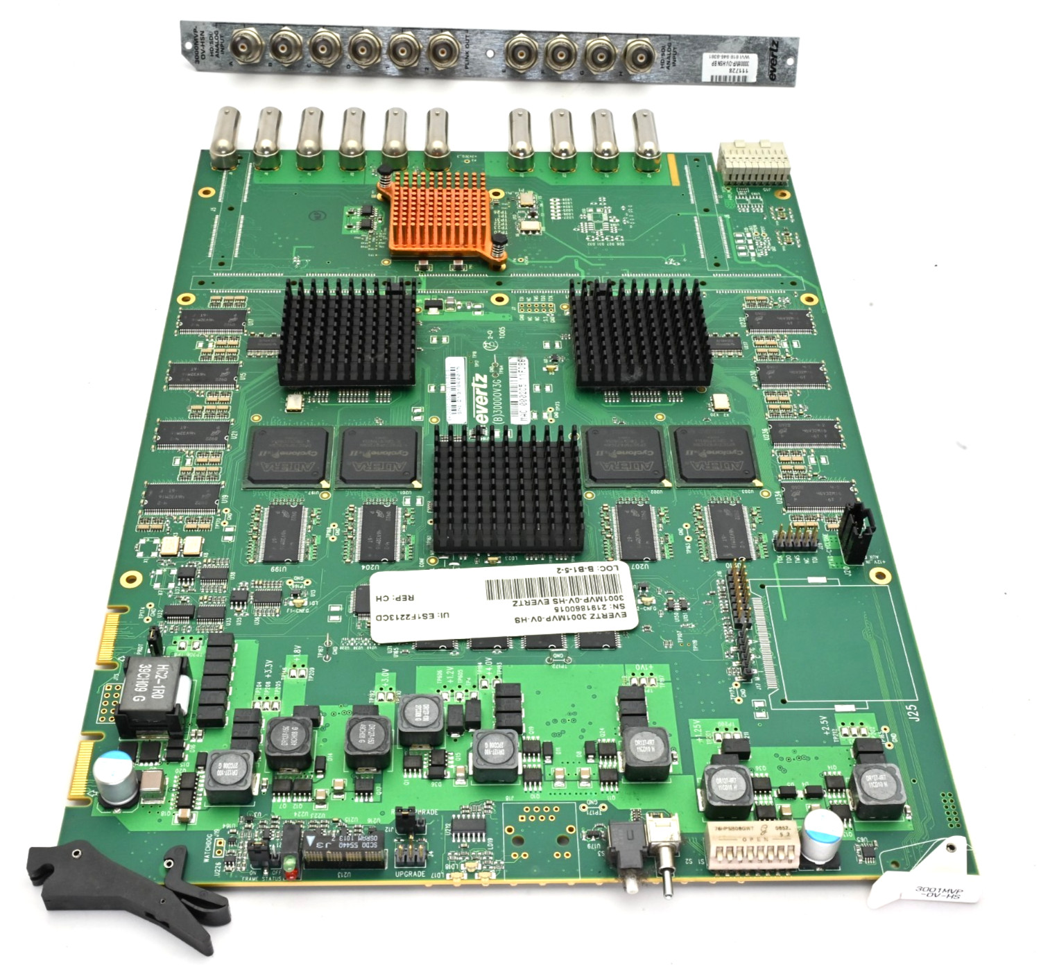 Evertz 3001MVP-OV-HS 8 HD-SDI Input Board w/ HD Backplane