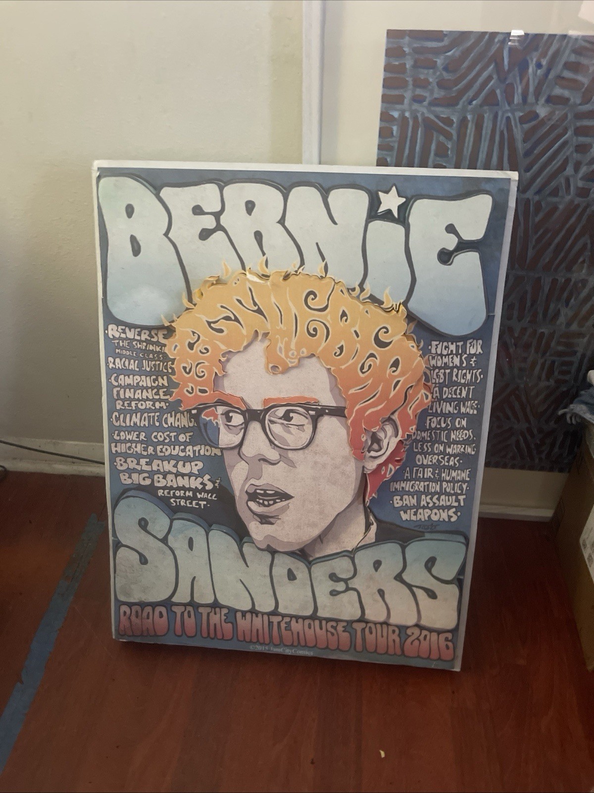 Unique 2016 Bernie Sanders Campaign “Road to the Whitehouse Tour”3-D Foam Art