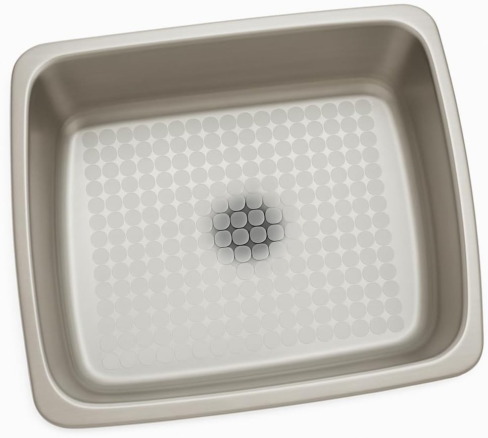 PVC Sink Mat 16"x12" Circle Design Protector for Kitchen Sink Scratch Guard