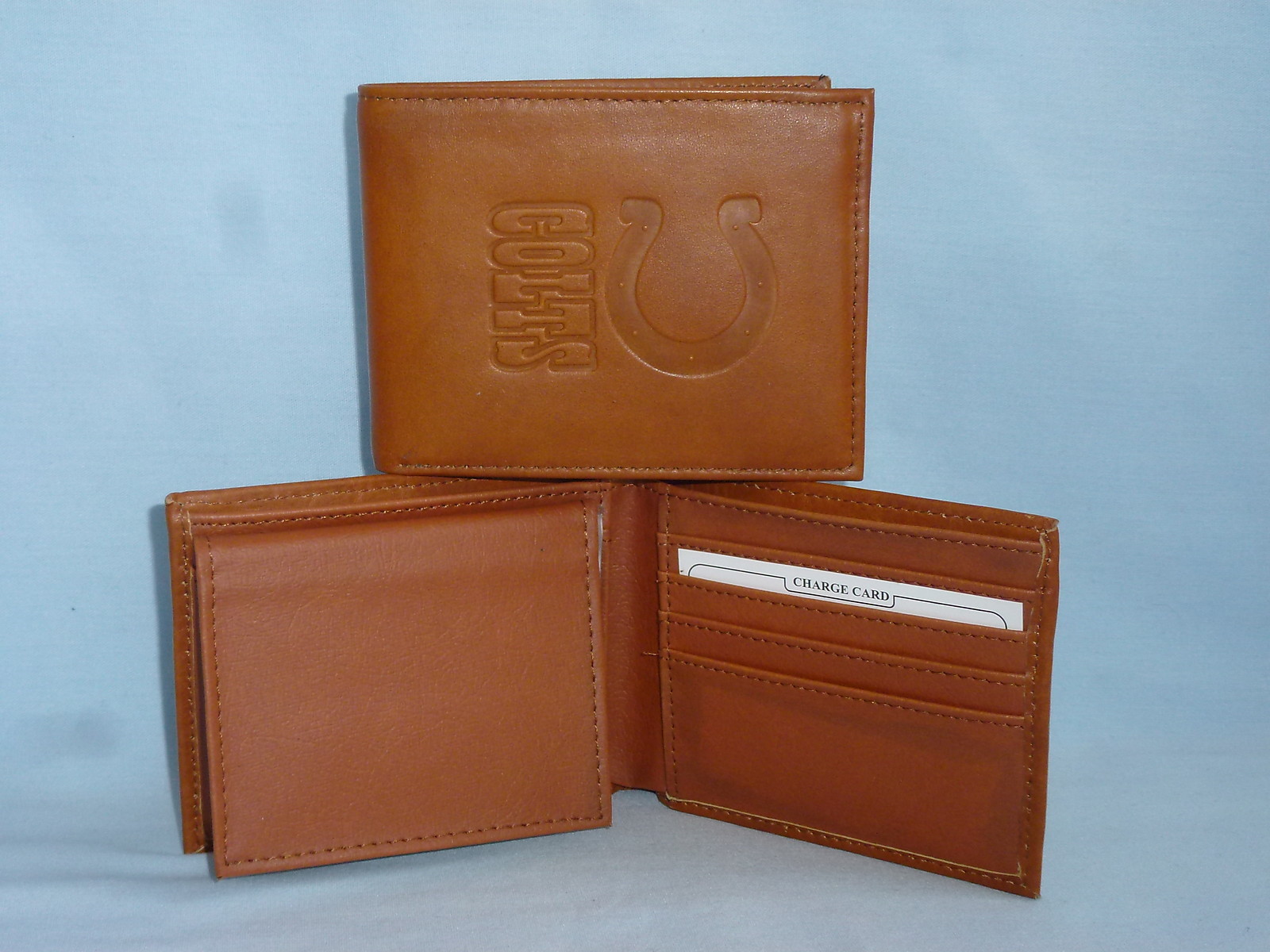 INDIANAPOLIS COLTS   Leather BiFold Wallet    NEW    brown 4