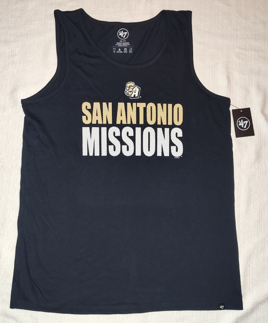 New 47 Brand San Antonio Missions Minor League Baseball Blue Tank Top Size XXL