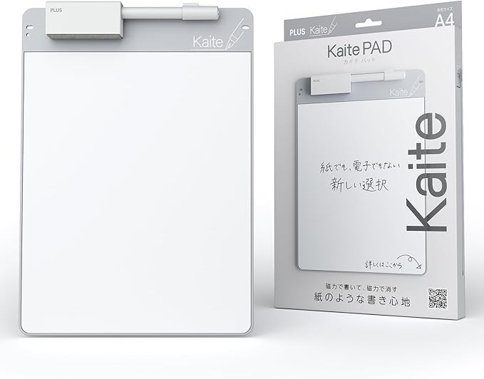 PLUS Kaite Pad A4 Gray Eco-Friendly Magnetic Notepad No Ink Paperless Japan