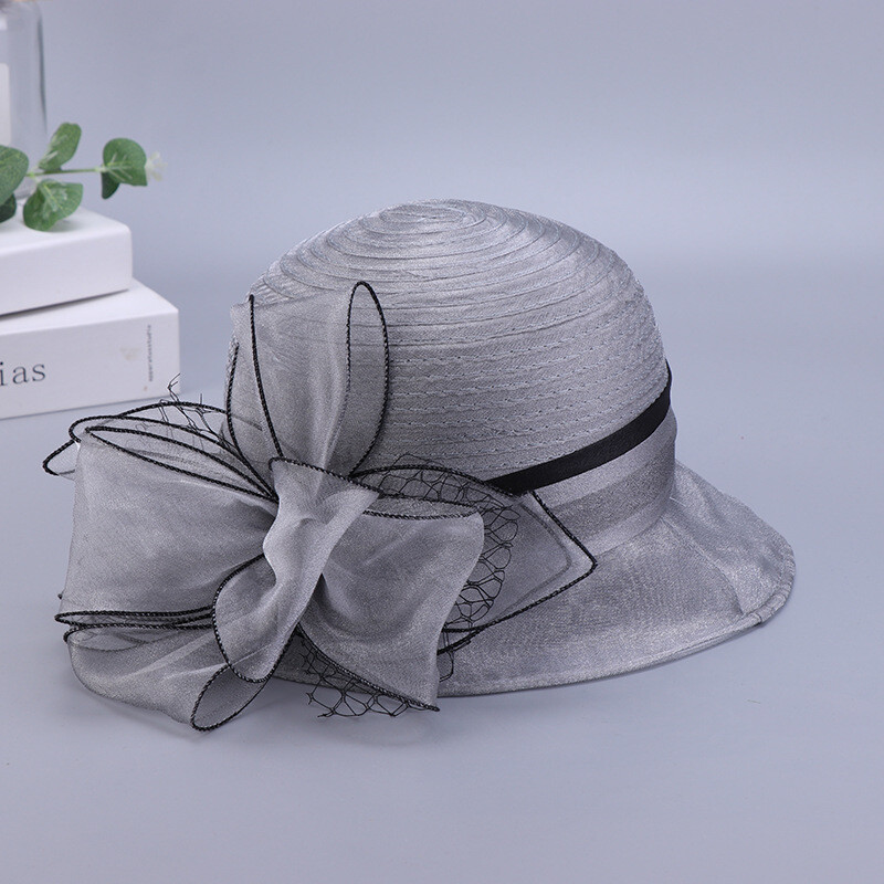 Womens Bridal Organza Tea Party Hats Kentucky Derby Church Hat Dress Fascinator