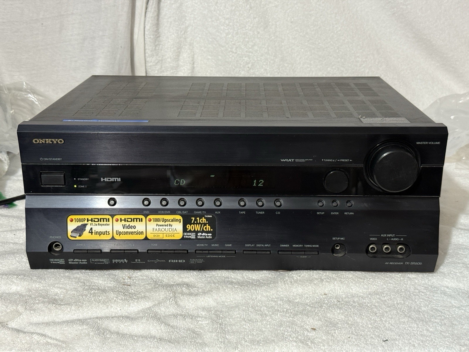 Onkyo TX-SR606 HDMI 7.1 Channel AV Stereo Receiver  * No Remote *
