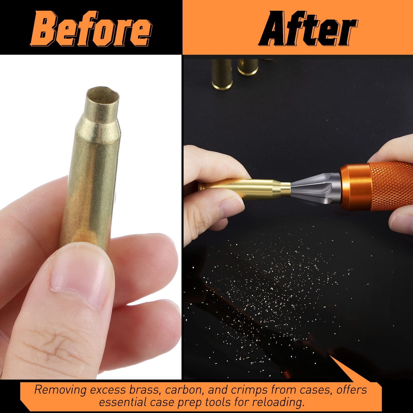 Multi Case Trimmer Reamer,Chamfer Deburring Tools for .17 to .45 Caliber