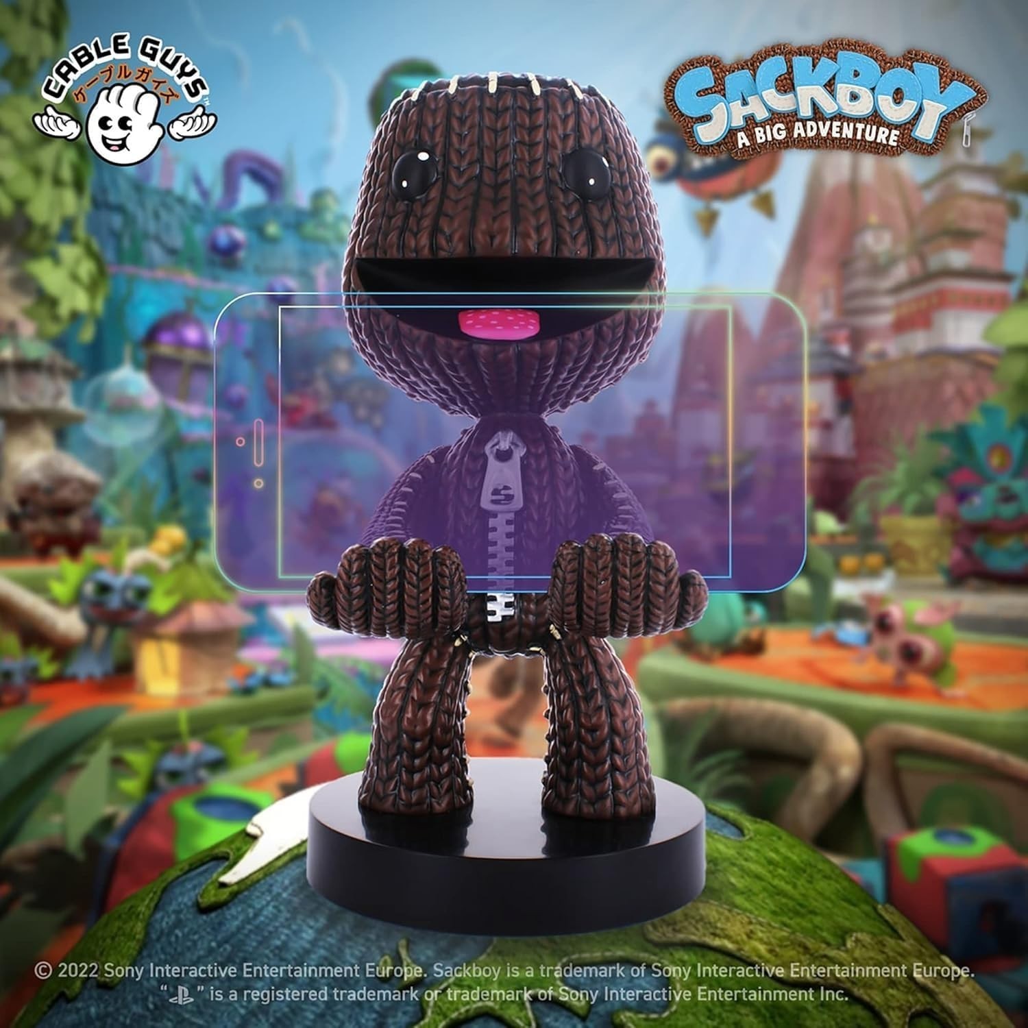 Sackboy Controller Holder - Little Big Planet Official Phone Stand & Cable Gu...