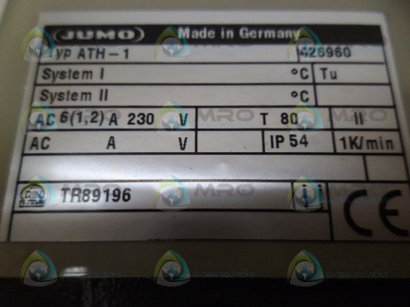JUMO ATH-1 TEMPERATURE CONTROLLER NSNP