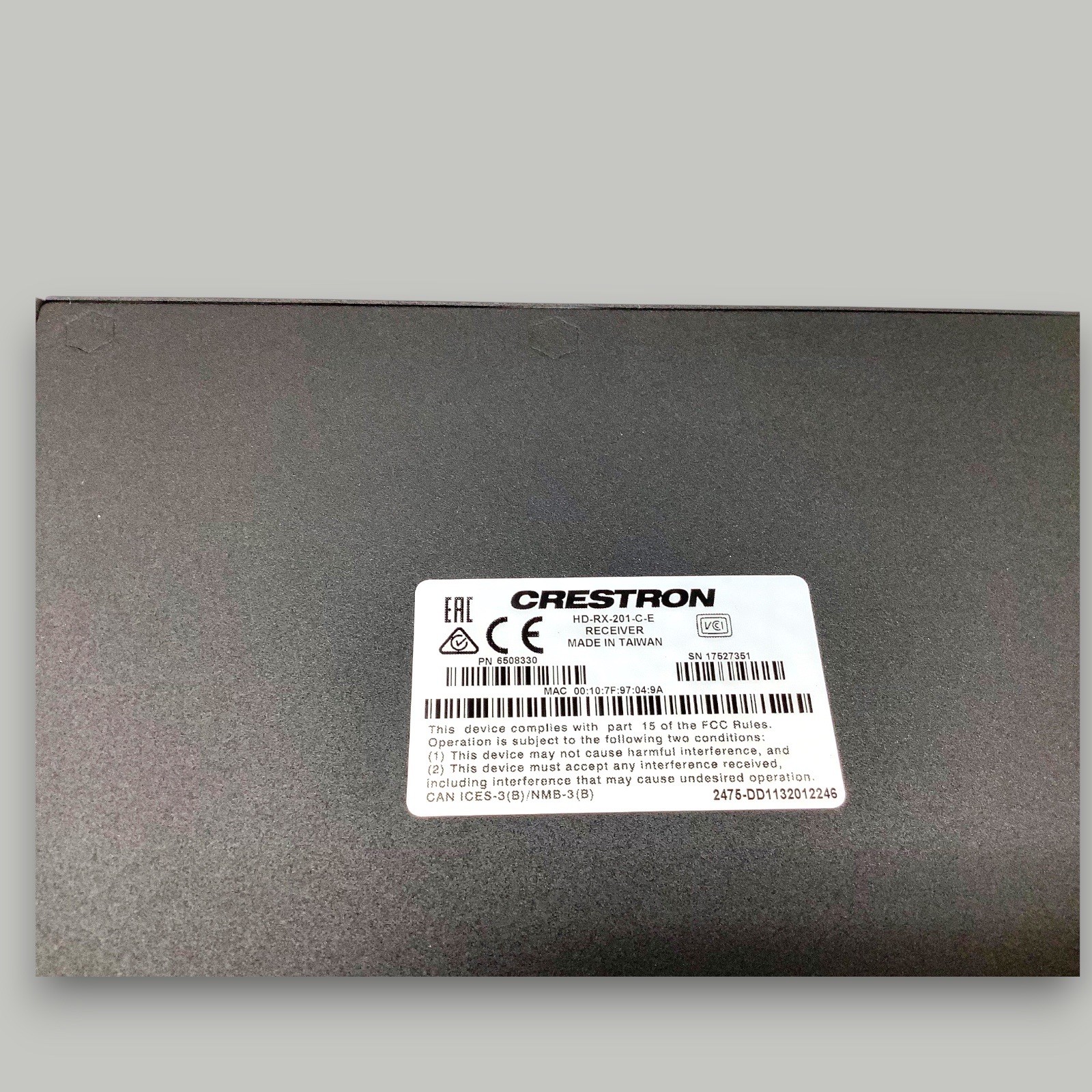 Crestron HD-RX-201-C-E HDMI Multiformat Switch & Receiver HDMI