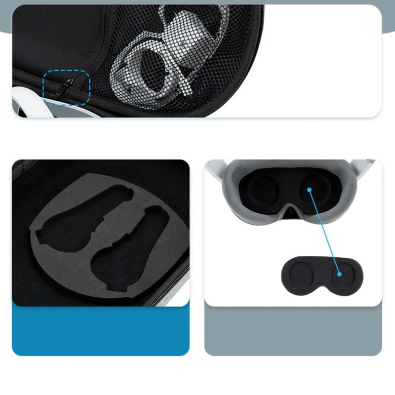 Portable Storage Bag for 4 Headset Shockproof Virtual Reality Accessory