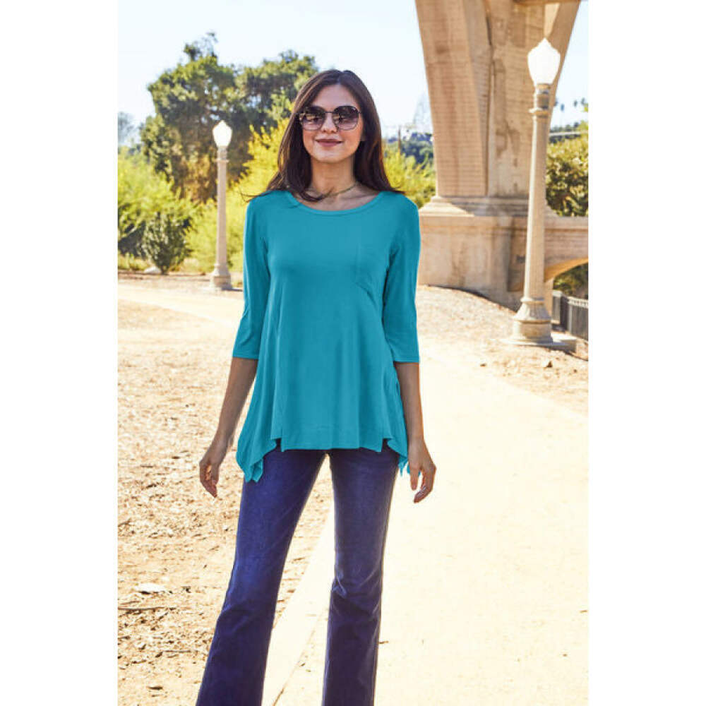 Basic Bae Full Size Round Neck Pocketed T-Shirt