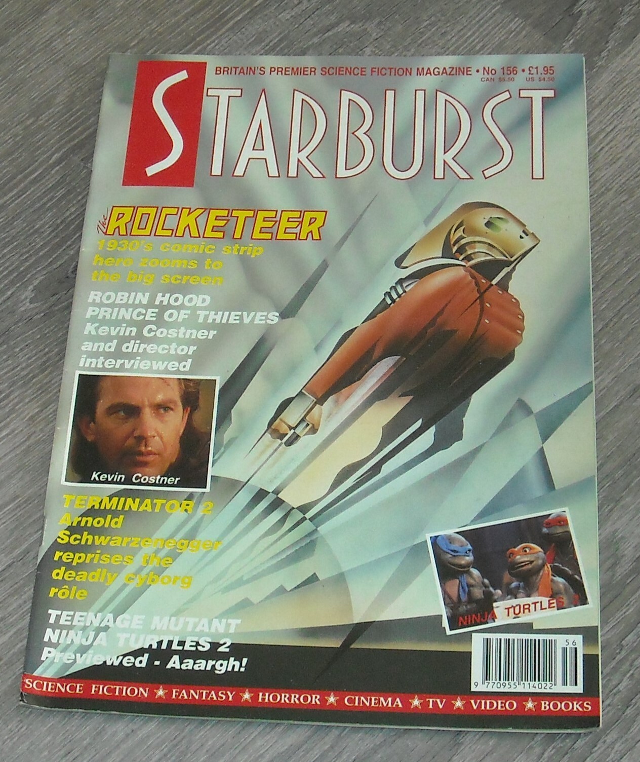 STARBURST UK MAGAZINE # 156 ROCKETEER ROBIN HOOD KEVIN COSTNER TERMINATOR 2 TMNT