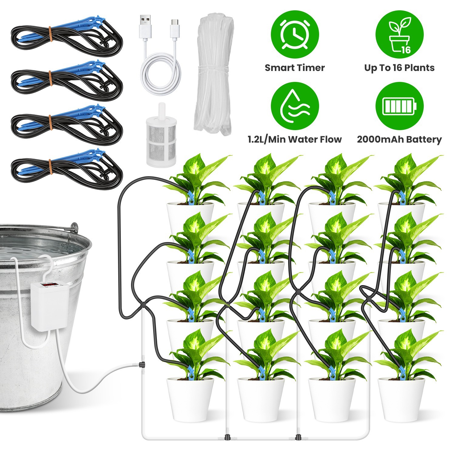 Automatic Plant Watering Device Indoor Drip Irrigation System for Houseplants