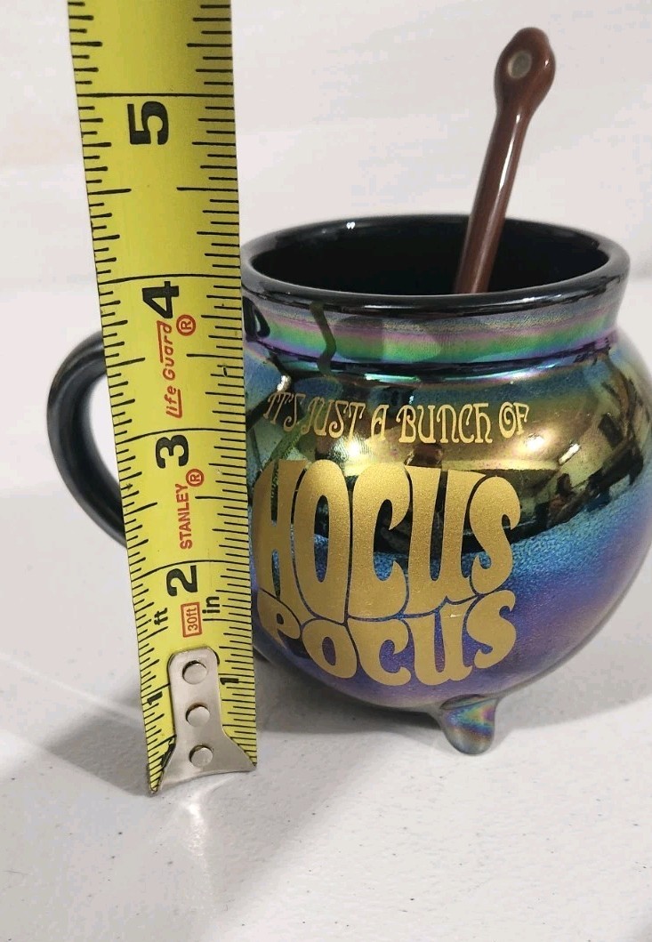 Disney Hocus Pocus Iridescent Cauldron Shaped Mug and Spoon Set