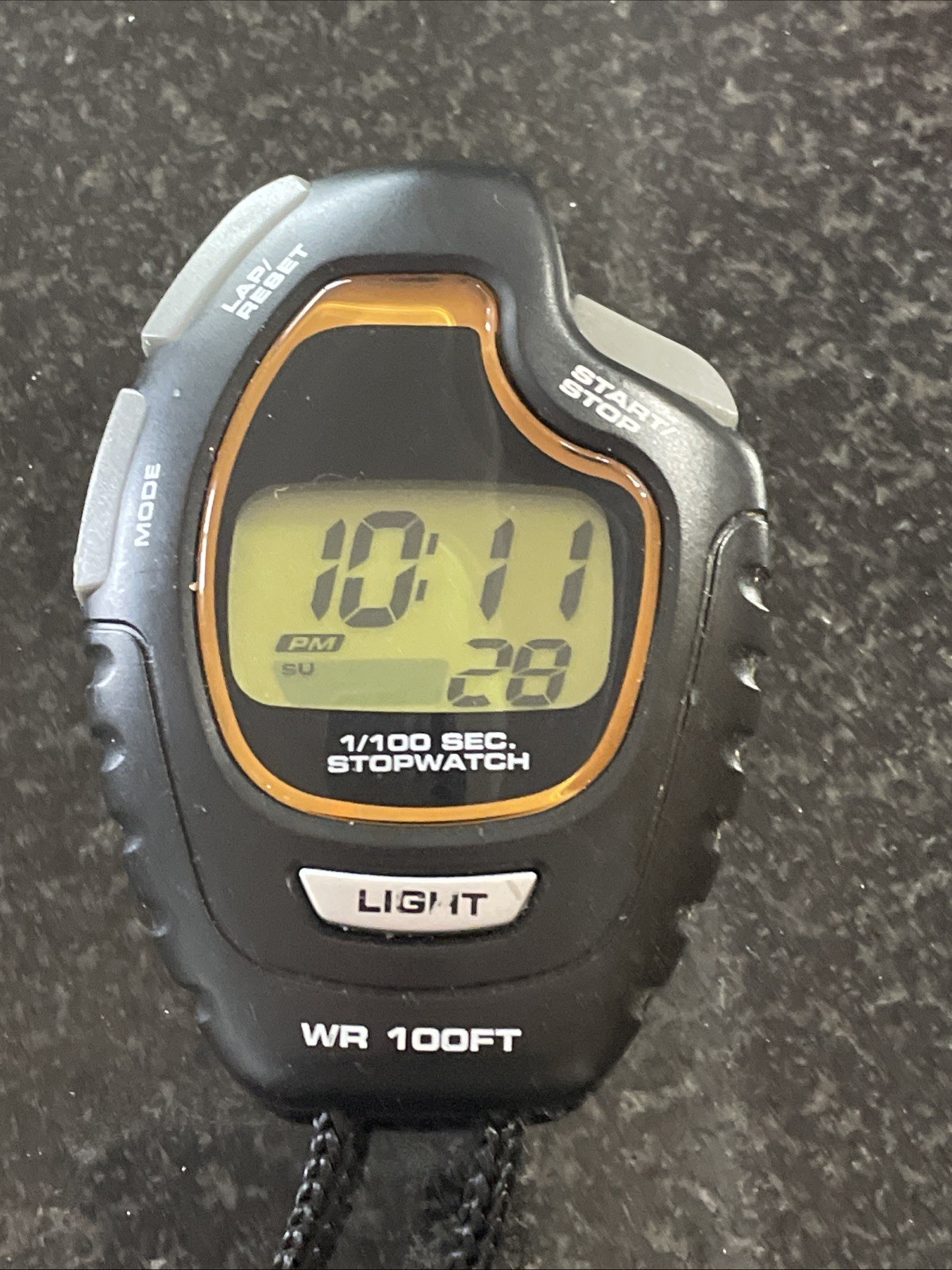 Old School Digital Stopwatch 1/100 sec. / WR100FT