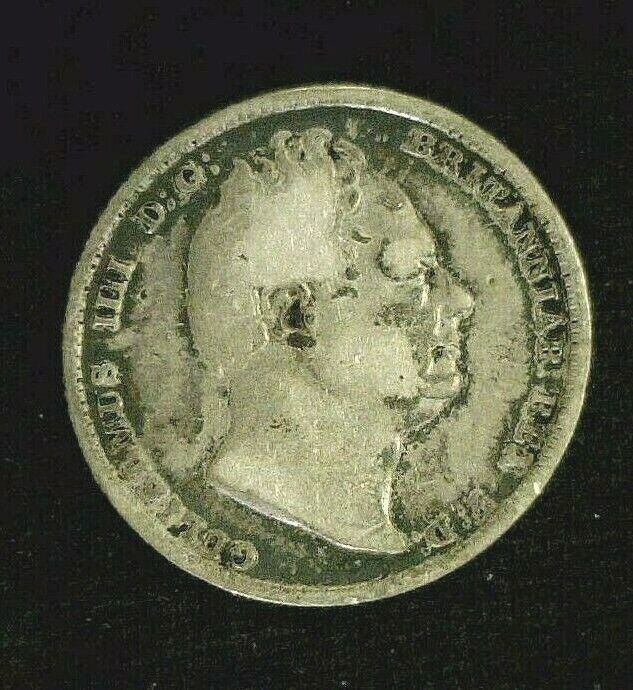 1834 GREAT BRITAIN SILVER 6 PENCE WILLIAM IV REDUCED 7/23/25 (7153)
