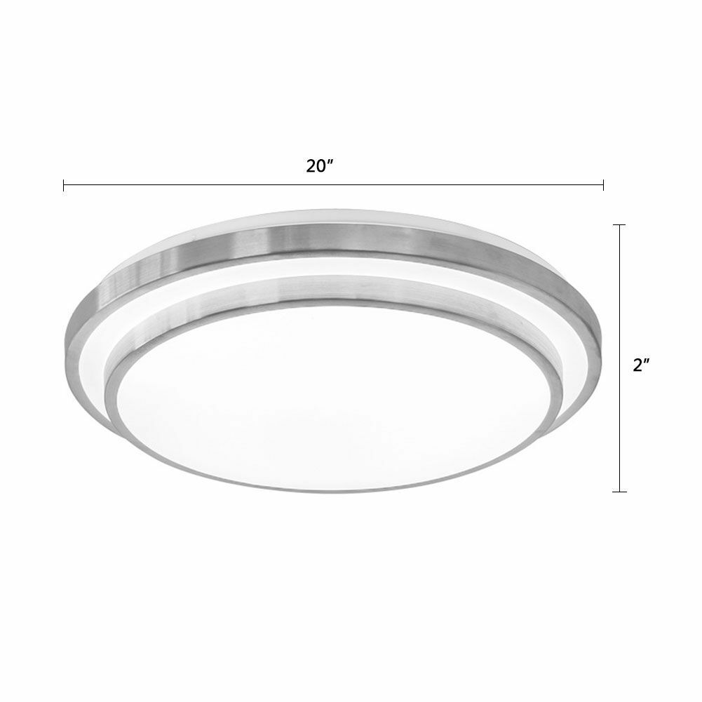 Modern LED Ceiling Light Flush Mount Dimmable Chandelier Lamp w/ Remote Control