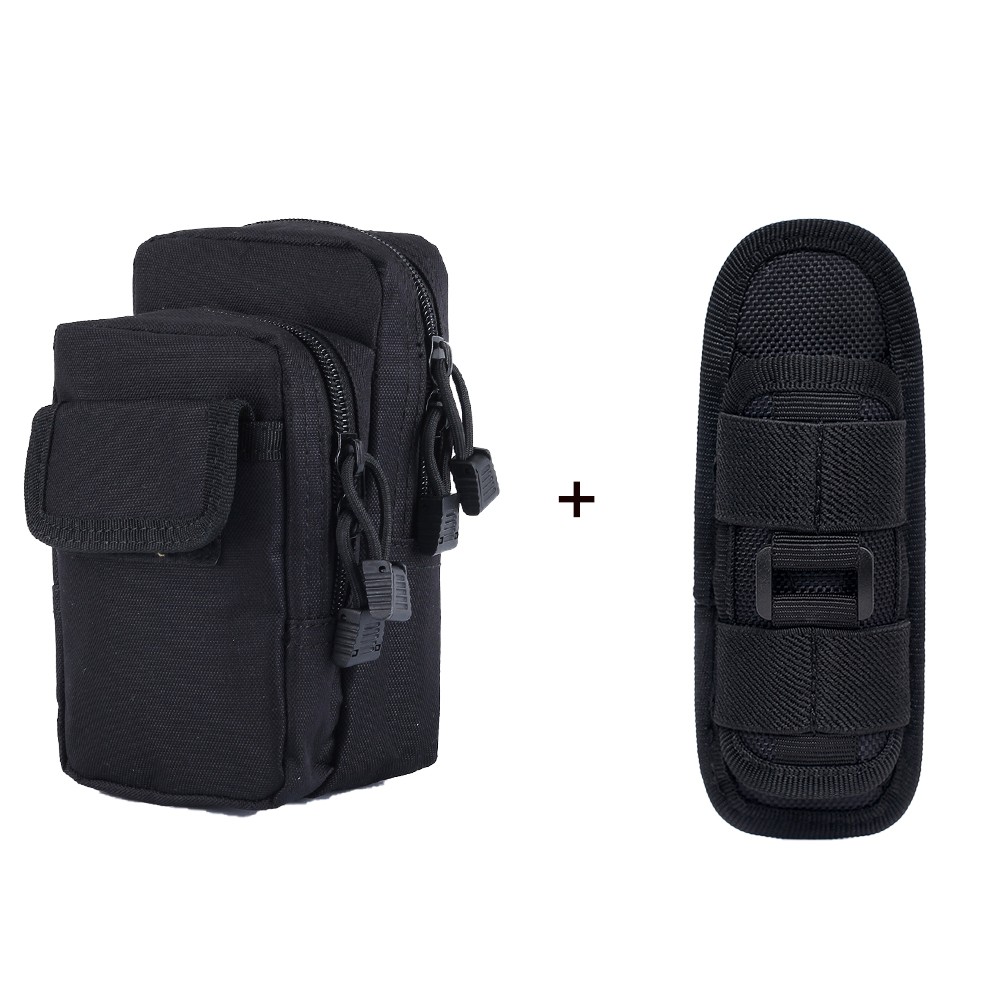 ​360° Rotatable Tactical Flashlight Holster Molle Pouches & Tactical Molle Pouch