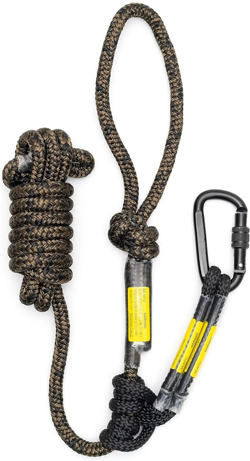 10 Foot Treestand Safety Rope Linemans Belt Tree Climbing Hunting Safety Tether
