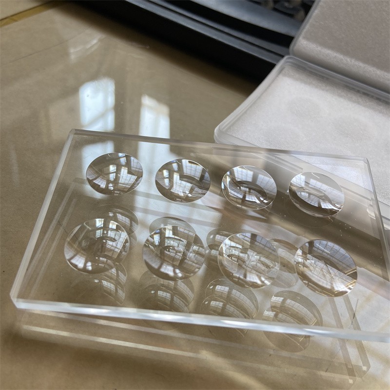 1PC 8Wells 5mm Thickness Circular Concave Cavity Optical Glass Microscope Slides