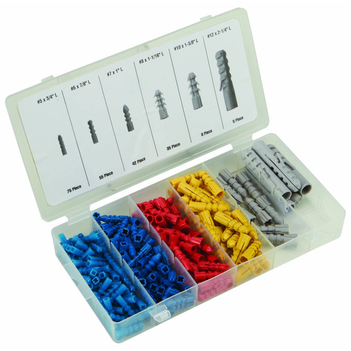 220 pc Wall Anchor Assortment Mount Hang Objects in Drywall Wall