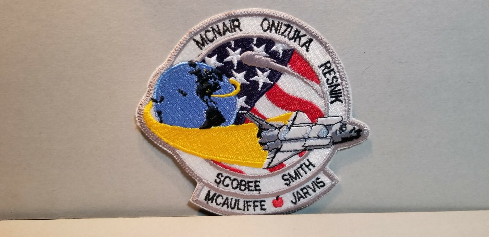 STS-51L SPACE SHUTTLE PATCH "SCOBEE-SMITH-MCNAIR-ONIZUKA-RESNIK-MCAULIFFE-JARVIS