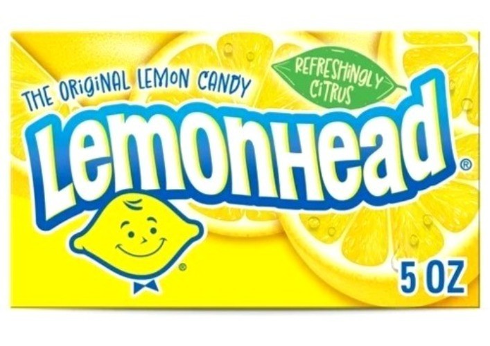 5oz Box LEMONHEAD Original Lemon Flavor Candy Refreshingly Citrus Treats