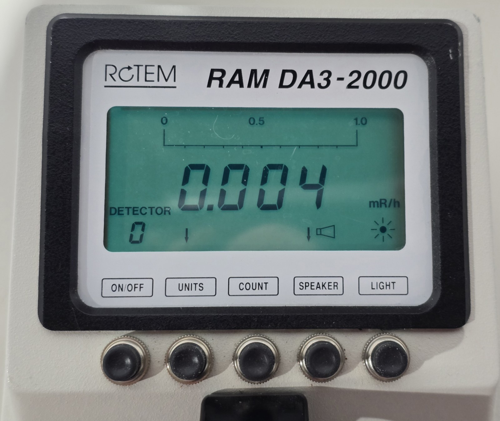 Rotem RAM DA 2000 Radiation Survey Meter DA3-2000 Model 2-033-20