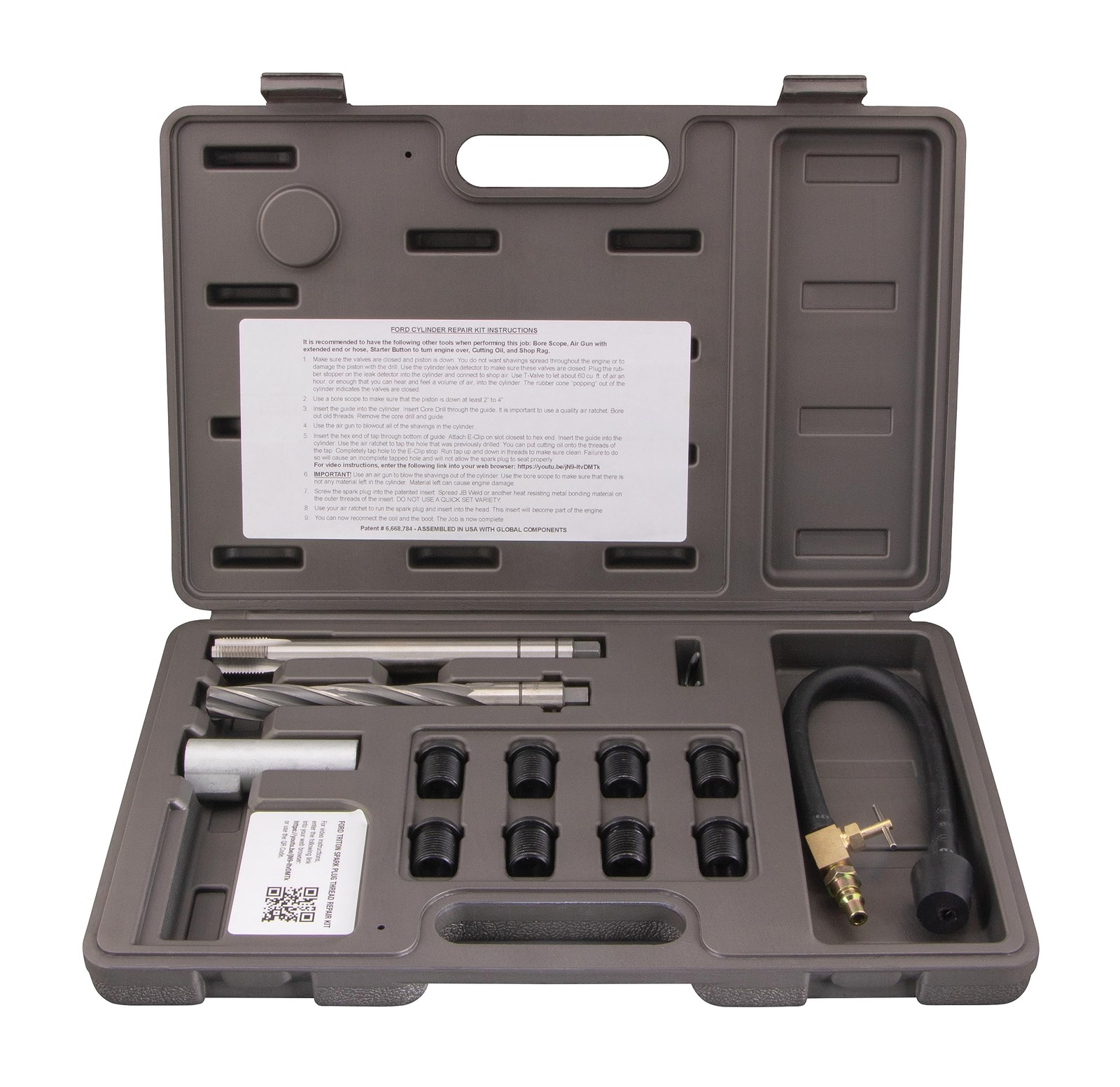 CalVan 38900 Ford Triton Valve Tool Kit  Spark Plug Thread Repair System