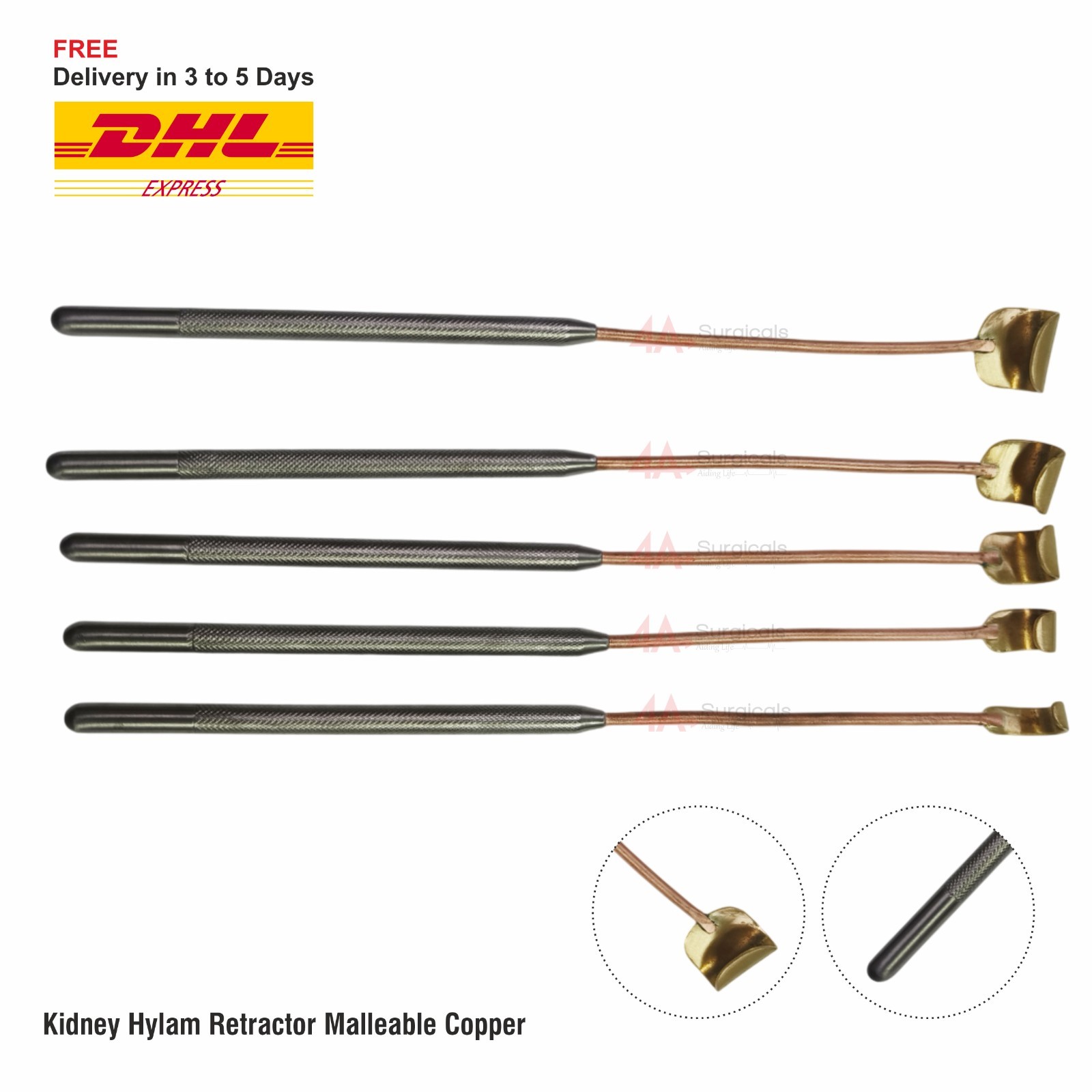 4A Kidney Hylam Retractor Malleable Copper.