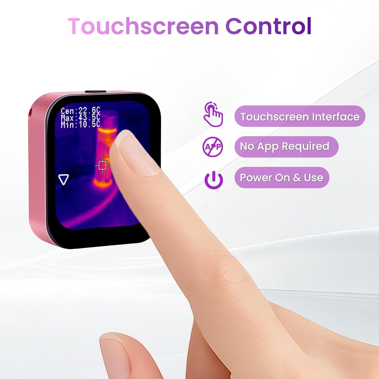 ANXTECH Pink Thermal Imaging Camera 80*60 IR Resolution Dual Camera