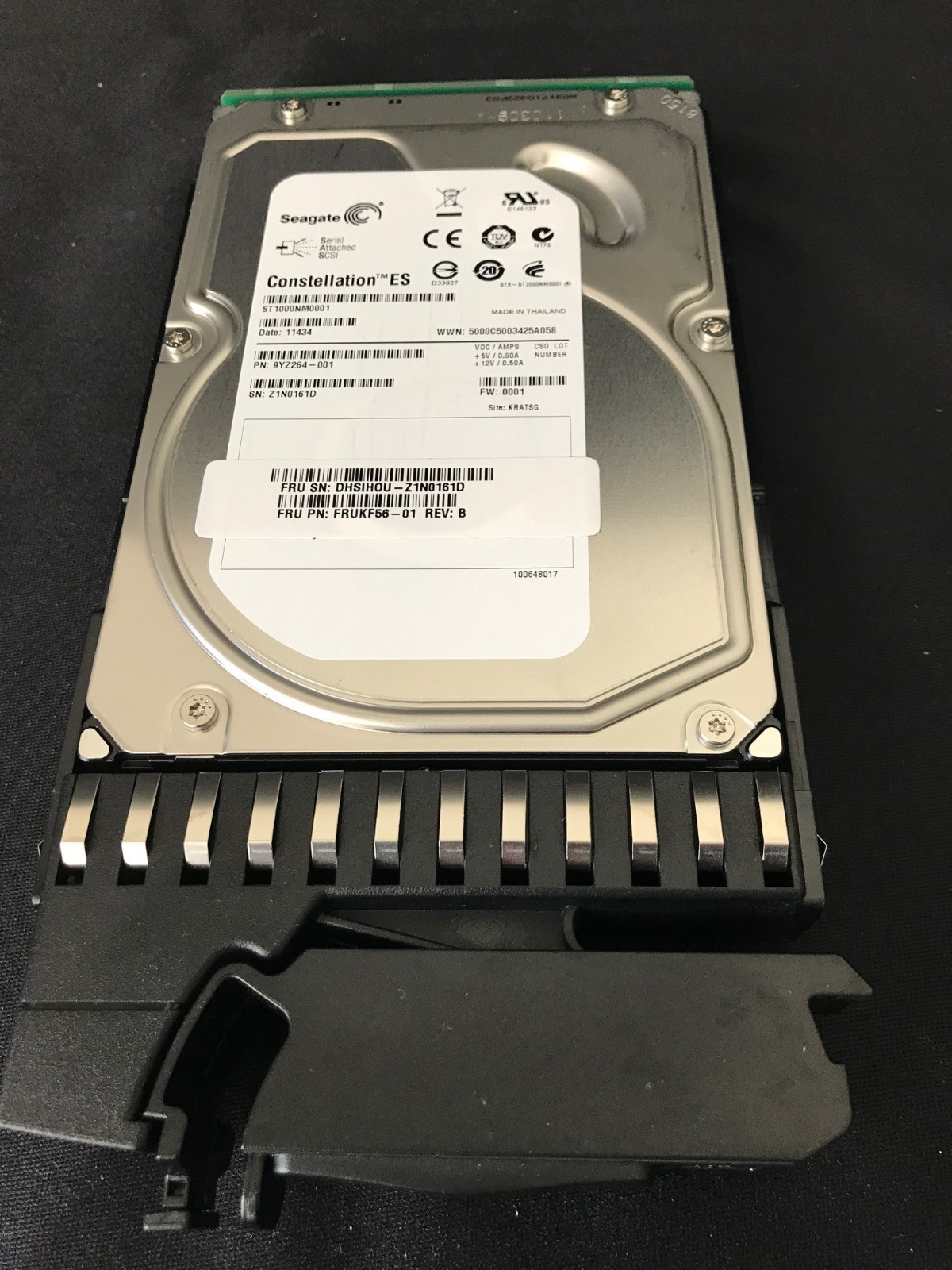 Constellation ES ST1000NM0001 (FW 001) Part # 9YZ264-001 - 1TB SAS 3.5" HDD