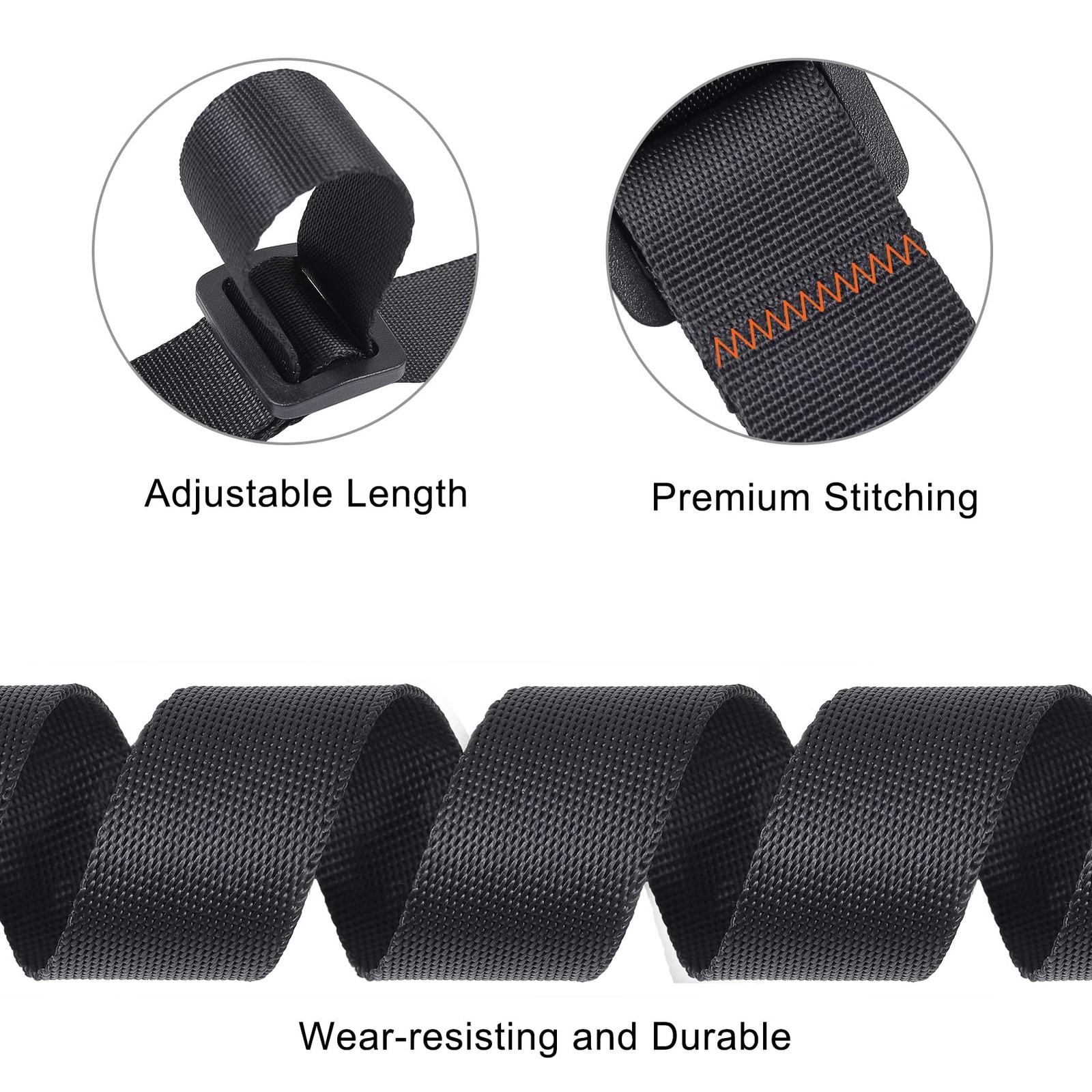Buckle Straps with Clips, Adjustable Nylon Straps with Buckle, Packing Straps, B