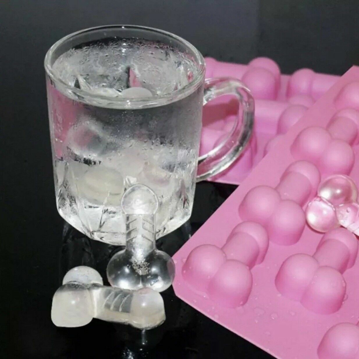 3D Penis Shape Silicone Ice Cube Tray Cake Chocolate Jelly Baking Mold Tool