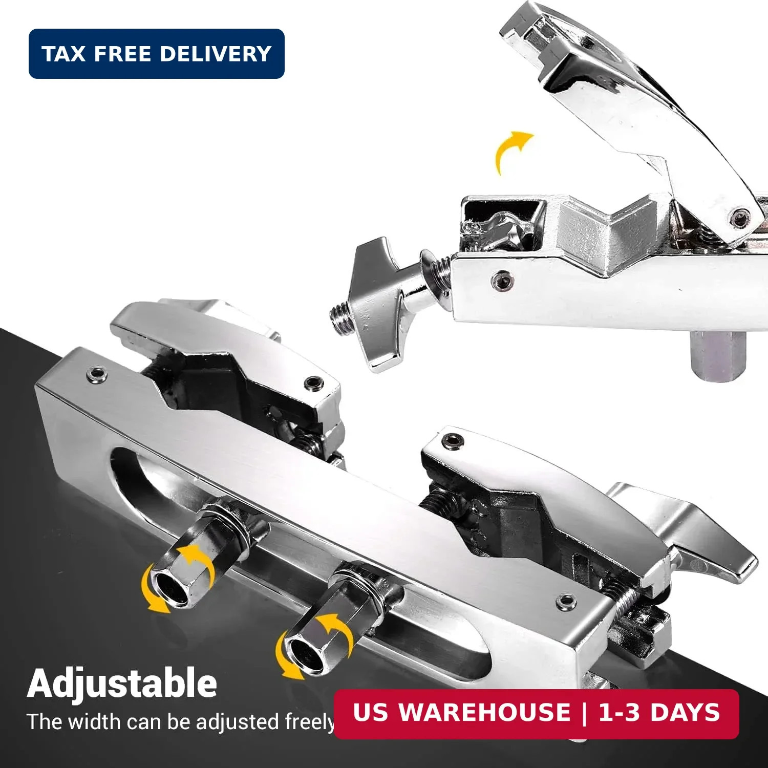 Drum Set Holder Clamp Adjustable Multi Clamp Cymbal Boom Arm Mounting Bracket