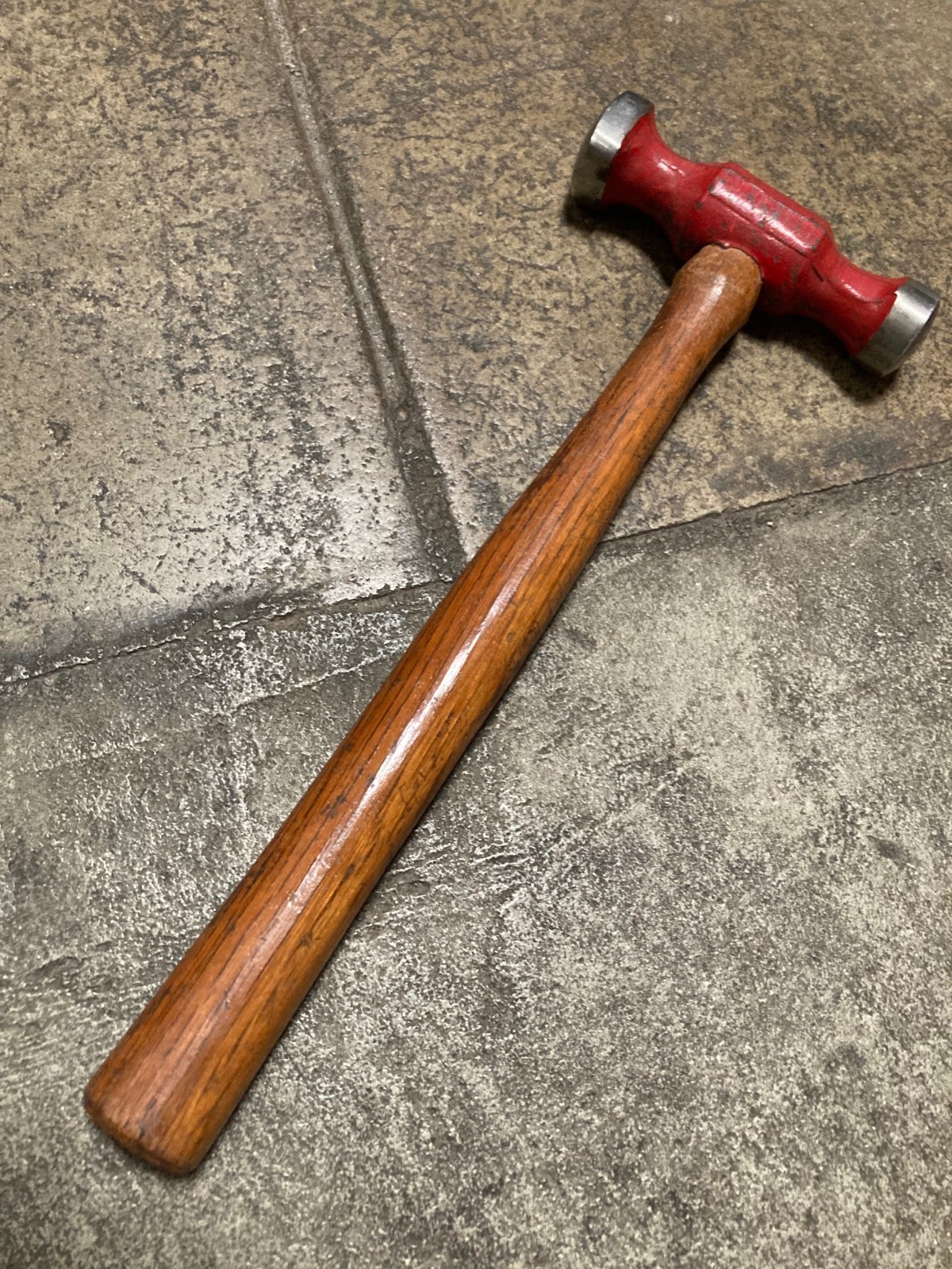 Vintage 1.5 lb Forge Rounding Hammer – Domed Round & Square Faces - Hickory