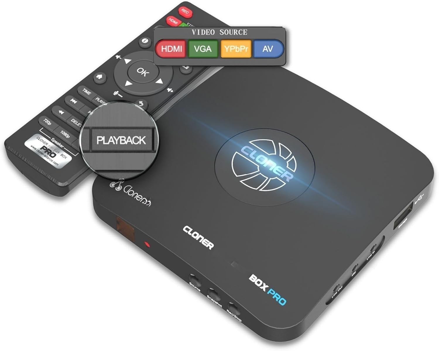 Box Pro, 1080p@60fps Video Recorder, DVR with HDMI Capture, Playback on TV. R...