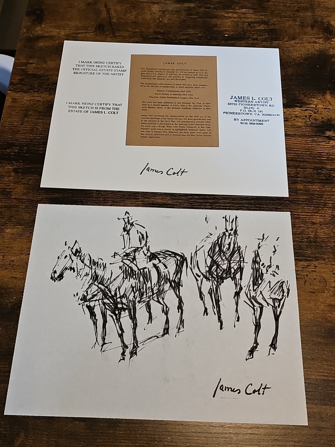 James Colt Western Cowboys Sketching  (235)