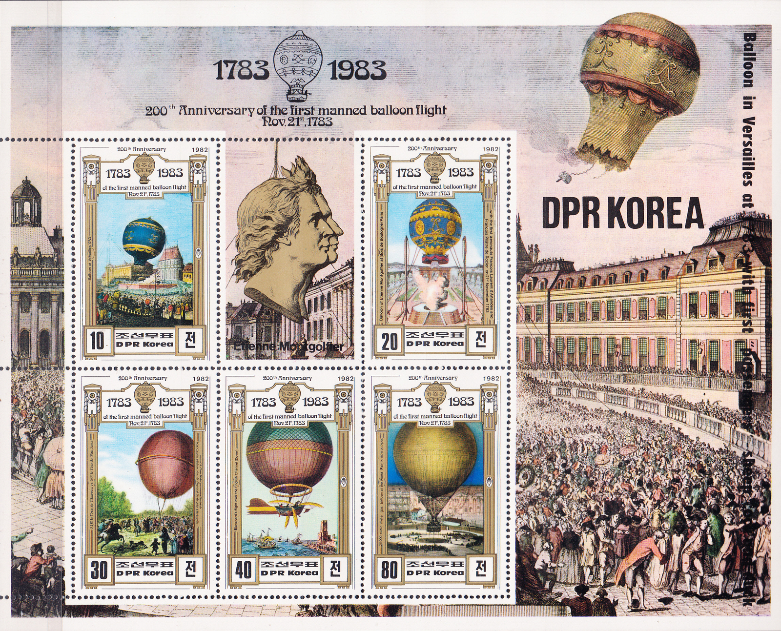 W KOREA 2255 FIRST MAN BALLOON FLIGHT 100TH ANNIVERSARY